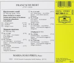 Schubert: Sonata D 784, 6 Moments Musicaux D 780, 2 Scherzi D 593