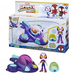 Set de joaca - Spidey And His Amazing Friends Web-Spinners - Ghost-Spider with Glide Spinner