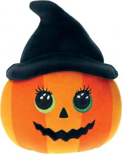 Jucarie de plus - Squishy Beanies - Ramona Orange Striped Pumpkin, 22cm