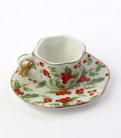 Decoratiune Craciun - Tea Cup&Saucer with Holly design