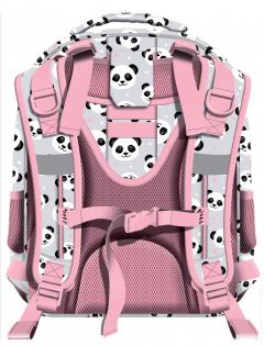 Ghiozdan - Grey Panda, 2 compartimente