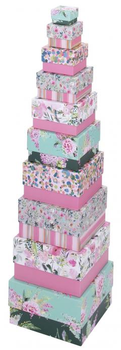 Cutie de cadou - Stephanie Dyment - Peonies and Foxglove - Model 3