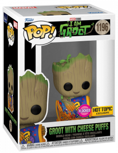 Figurina - I Am Groot - Groot with Cheese Puffs - Flocked