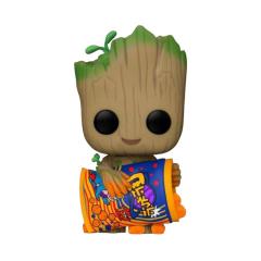 Figurina - I Am Groot - Groot with Cheese Puffs - Flocked