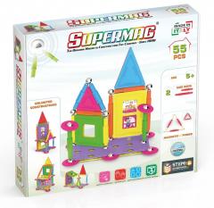 Set de constructie magnetic - Supermag Projects House, 55 piese