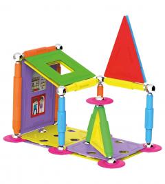 Set de constructie magnetic - Supermag Projects House, 55 piese
