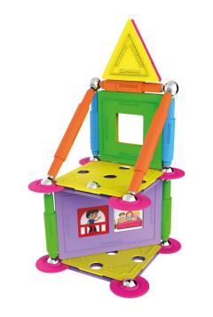 Set de constructie magnetic - Supermag Projects House, 55 piese