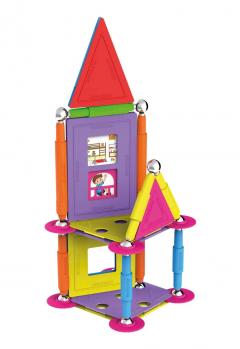 Set de constructie magnetic - Supermag Projects House, 55 piese