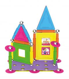 Set de constructie magnetic - Supermag Projects House, 55 piese