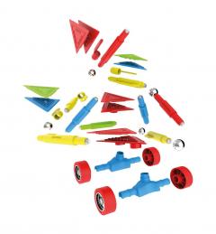 Set de constructie magnetic - Supermag Wheels, 40 piese