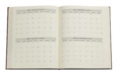 Agenda 2024 - 12-Month - Hardcover, Ultra, Verso - William Morris - Morris Pink Honeysuckle