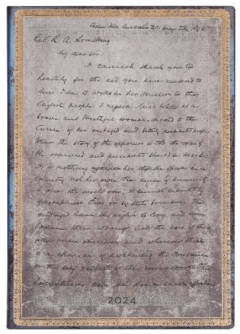 Agenda 2024 - 12-Month - Softcover, Midi, Horizontal - Embellished Manuscripts - Frederick Douglas, Letter for Civil Righits