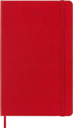 Agenda 2024 - 12-Month Daily - Large, Hard Cover - Scarlet Red