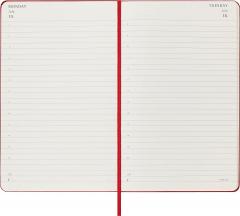 Agenda 2024 - 12-Month Daily - Large, Hard Cover - Scarlet Red