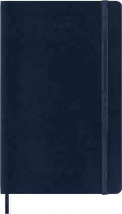 Agenda 2024 - 12-Month Daily - Large, Soft Cover - Sapphire Blue