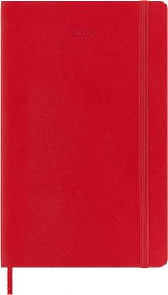 Agenda 2024 - 12-Month Daily - Large, Soft Cover - Scarlet Red