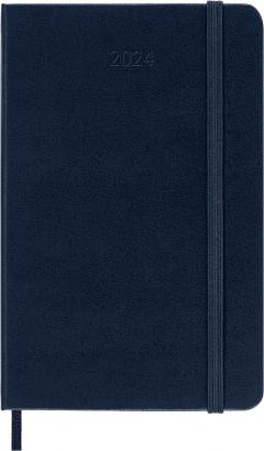 Agenda 2024 - 12-Month Daily - Pocket, Hard Cover - Sapphire Blue