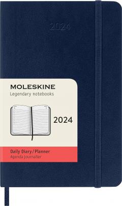 Agenda 2024 - 12-Month Daily - Pocket, Soft Cover - Sapphire Blue