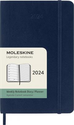 Agenda 2024 - 12-Month Weekly - Pocket, Soft Cover - Sapphire Blue