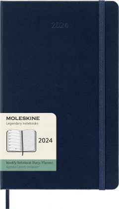 Agenda 2024 - 12-Month Weekly - Large, Hard Cover - Sapphire Blue