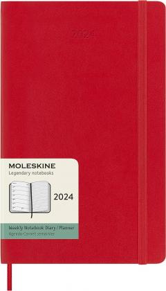 Agenda 2024 - 12-Month Weekly - Large, Soft Cover - Scarlet Red