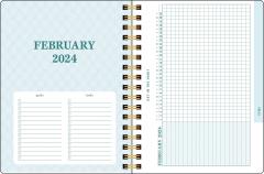 Calendar 2023-2024 - 17-Month Monthly/Weekly - Posh - Blue Butterflies