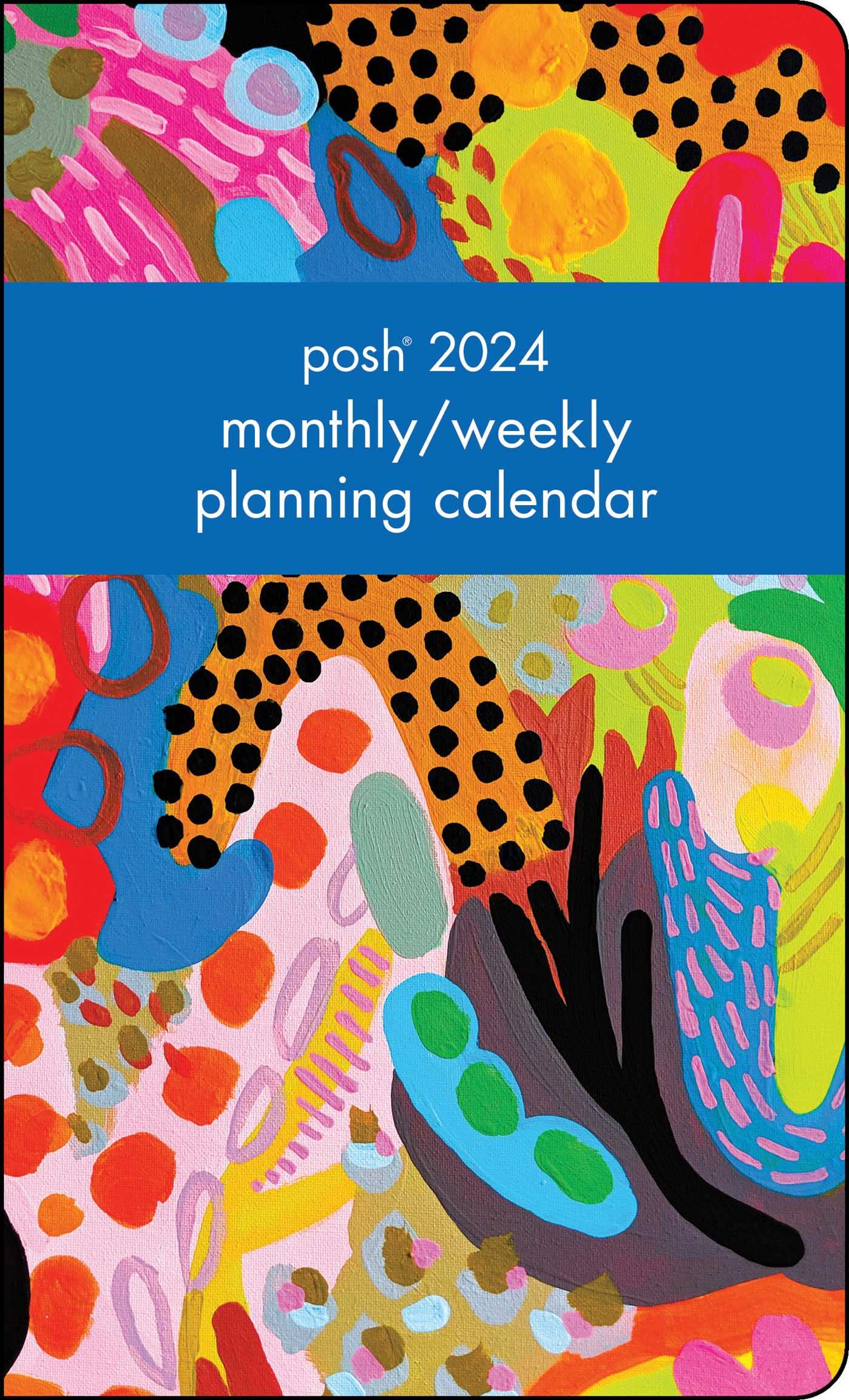 Calendar 2024 12Month Monthly/Weekly Maximalist Abstract Andrews