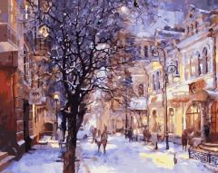 Set pictura pe numere - Iarna pe strazi