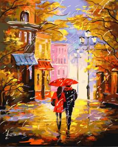 Set pictura pe numere - Toamna in oras