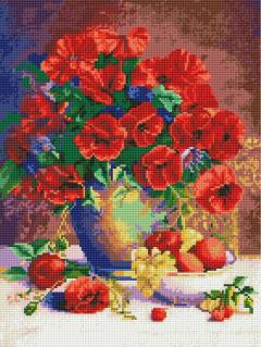 Goblen cu diamante - Vaza cu maci