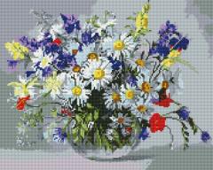 Goblen cu diamante - Vaza cu margarete