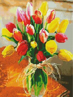 Goblen cu diamante - Vaza cu lalele
