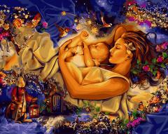 Set pictura pe numere - Mama si copilul