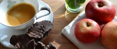 Fulgi de ciocolata - Dark Chocolate Apple Thins