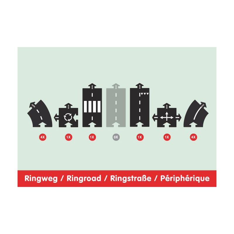 Waytoplay Circuit Ringroad 12 Pièces – Flexible, Indestructible, Étanche – Pour Petites Voitures – Made In Pays-Bas