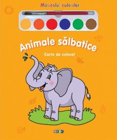 Animale salbatice - Carte de colorat 