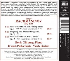 Rachmaninov: Piano Concertos Nos. 1 and 4; Rhapsody on a Theme of Paganini