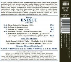 George Enescu: Early Chamber Music