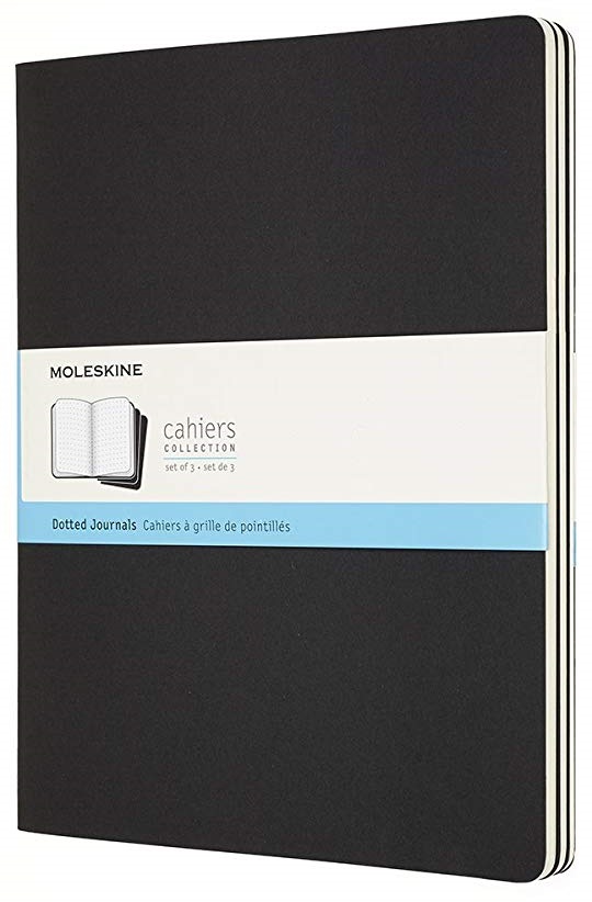 Set 3 Moleskine XL Cahier Journals Dotted Moleskine