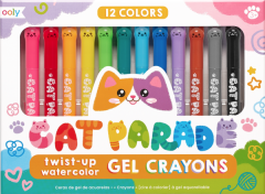 Set 12 creioane acuarele cu gel - Cat Parade