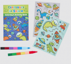 Mini traveler coloring and activity kit - Dinosaurs in space