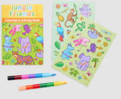 Mini traveler coloring and activity kit - Jungle Friends