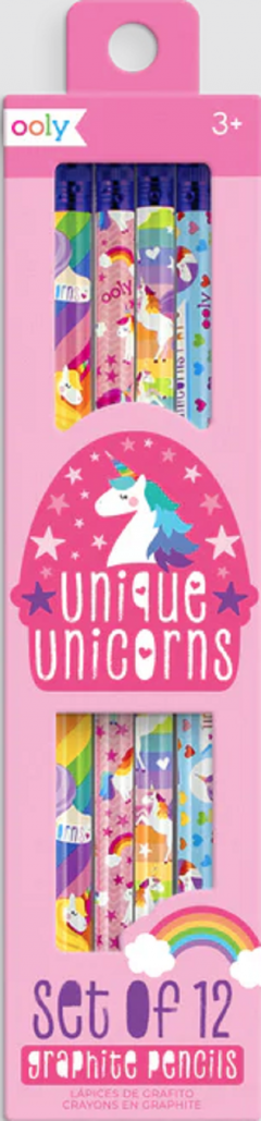 Set 12 Creioane grafit - HB - Unique Unicorns 