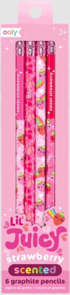 Set 6 creioane parfumate grafit - Lil Juicy strawberry