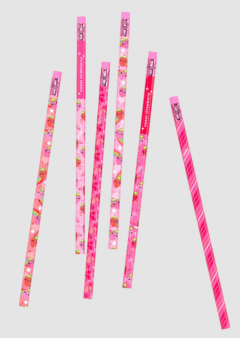 Set 6 creioane parfumate grafit - Lil Juicy strawberry