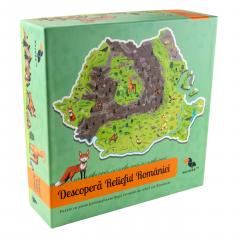 Puzzle educativ - Descopera relieful Romaniei