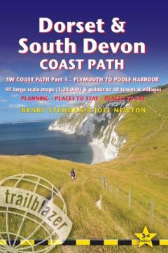 Coperta cărții Dorset and South Devon Coast Path - guide and maps to 48 towns and villages with large-scale walking maps (1:20 000)