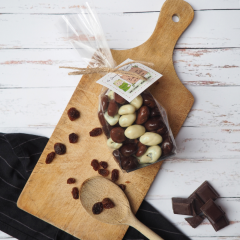 Stafide invelite in 3 tipuri de ciocolata - Sachet raisins 3 chocolats