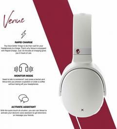 Casti - Venue Noise Cancelling Wireless - White-Crimson