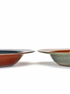 Farfurie adanca mica-Rust/Smokey blue